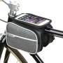 Geantă de bicicletă cu compartiment de telefon - 2l - gri