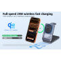 Suport Wireless magnetic pliabil Q29 Qi2.2 3în1 pentru iPhone / Apple Watch / AirPods - 25W - alb