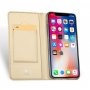 Husă flip DUX DUCIS, pentru iPhone XS Max - auriu