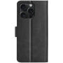Carcasă flip din piele PU pentru iPhone 15 Pro Max - negru