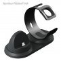 Stație de încărcare, din aluminiu, pentru Apple Watch și iPhone - gri