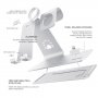Bestand 3in1 suport de andocare pentru iPhone / Apple Watch / AirPods - argintiu
