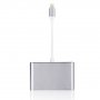 Adaptor 8pin Lightning male la HDMI / VGA / audio female pentru iPhone / iPad - argint