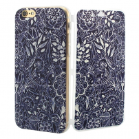Husă din cauciuc, cu deschidere flip, pentru iPhone 6 / 6S – desen floral