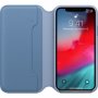 Husă flip Apple Folio, din piele, pentru iPhone XS - albastru cornflower