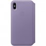 Husă flip Apple Folio, din piele, pentru iPhone XS Max - lila