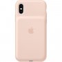 Capac spate original Apple, cu baterie, pentru iPhone XS - roz nisipiu