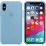 Husă Apple din silicon, pentru iPhone XS - albastru cornflower