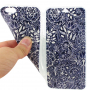Husă din cauciuc, cu deschidere flip, pentru iPhone 6 / 6S – desen floral