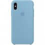 Husă Apple din silicon, pentru iPhone XS - albastru cornflower