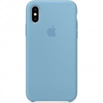 Husă Apple din silicon, pentru iPhone XS - albastru cornflower