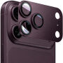 ENKAY Folie de sticlă securizată cu ramă metalică pentru protecția lentilelor camerei foto pentru iPhone 18 Pro Max - vișiniu