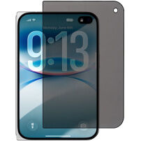 Sticlă mată securizată Anti-Spy cu ramă neagră pentru ecranul frontal iPhone Duo