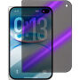 Sticlă mată securizată Anti-Spy și Anti-Blue-Ray cu ramă neagră pentru ecranul frontal pentru iPhone Duo