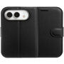 Husă tip carte din piele PU pentru iPhone Duo - negru