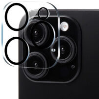 XDcase Folie de sticlă securizată pentru protecția lentilelor camerei spate pentru iPhone 13 Pro / 13 Pro Max - negru