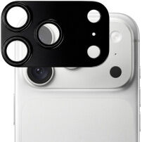 XDcase Folie de sticlă securizată cu ramă metalică pentru protecția lentilelor camerei foto pentru iPhone 18 Pro Max - negru