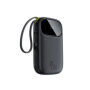 Baseus EnerFill FC31 Qpow 3 45W baterie externă cu cabluri integrate USB-C și Lightning și porturi USB-C / USB-A - 20 000 mAh - neagră
