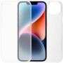 Husă tip carte din două piese pentru partea din față și din spate pentru iPhone 14 Plus - transparentă