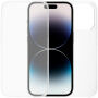 Husă tip carte din două piese pentru față și spate pentru iPhone 14 Pro Max - transparent
