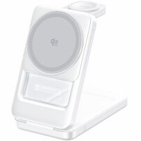 Suport Wireless magnetic pliabil Q29 Qi2.2 3în1 pentru iPhone / Apple Watch / AirPods - 25W - alb