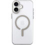 Husă transparentă din plastic dur cu MagSafe bej pentru iPhone 16 - transparent