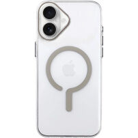 Husă transparentă din plastic dur cu MagSafe bej pentru iPhone 17 - transparent