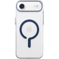 Husă transparentă din plastic dur cu MagSafe albastru pentru iPhone Air - transparent