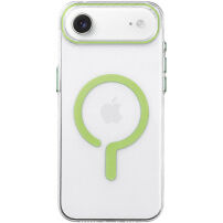 Husă transparentă din plastic dur cu MagSafe verde pentru iPhone Air - transparent