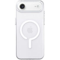 Husă transparentă din plastic dur cu MagSafe alb pentru iPhone Air - transparent