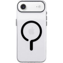 Husă transparentă din plastic dur cu MagSafe negru pentru iPhone Air - transparent