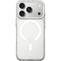 Husă transparentă din plastic dur cu MagSafe alb pentru iPhone 17 Pro / 18 Pro - transparent