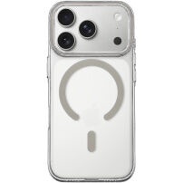 Husă transparentă din plastic dur cu MagSafe bej pentru iPhone 17 Pro / 18 Pro - transparent