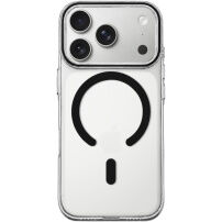 Husă transparentă din plastic dur cu MagSafe negru pentru iPhone 17 Pro / 18 Pro - transparent