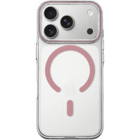 Husă transparentă din plastic dur cu MagSafe roz pentru iPhone 17 Pro / 18 Pro - transparent