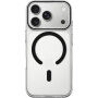 Husă transparentă din plastic dur cu MagSafe negru pentru iPhone 17 Pro Max / 18 Pro Max - transparent