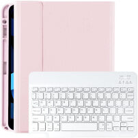Husă tip carte cu tastatură și spațiu pentru Apple Pencil pentru iPad Pro 11" (2024/2025) - roz deschis