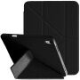 Husă tip carte XDcase Y-fold cu Suport origami și spațiu pentru Apple Pencil pentru iPad Air 4 (2020) / Air 5 (2022) / Air 11" (2024-2026) - negru