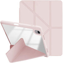 Husă tip carte XDcase cu suport origami și spațiu pentru Apple Pencil pentru iPad Air 13" (2024-2026) / Pro 12,9" (2018-2022) - roz