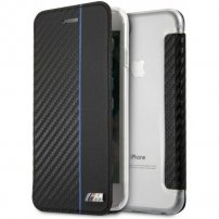 Husă BMW Carbon Book, pentru iPhone 7 / 8 - negru