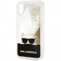 Carcasă Karl Lagerfeld Choupette, cu paiete, pentru iPhone XR - auriu
