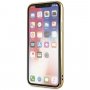 Husă originală Guess, transparentă, cu paiete, pentru iPhone X / XS - auriu