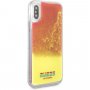 Husă tip clepsidră Guess, luminoasă în întuneric, pentru iPhone X / XS - roz