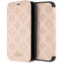 Husă flip Guess Debossed Peony, pentru iPhone XR - bej