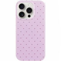 Husă de protecție cu buline pentru iPhone 14 Pro Max - mov