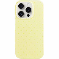Husă de protecție cu buline pentru iPhone 14 Pro Max - galben