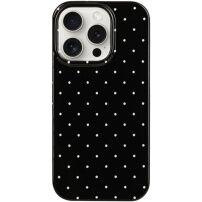 Husă de protecție cu buline pentru iPhone 14 Pro Max - negru