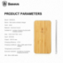 Încărcător / suport de încărcare wireless Qi Baseus de lux, din lemn, pentru Apple iPhone