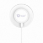 Încărcător / suport de încărcare wireless Qi, cu iluminat LED, pentru Apple iPhone - alb