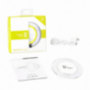 Încărcător / suport de încărcare wireless Qi, cu iluminat LED, pentru Apple iPhone - alb